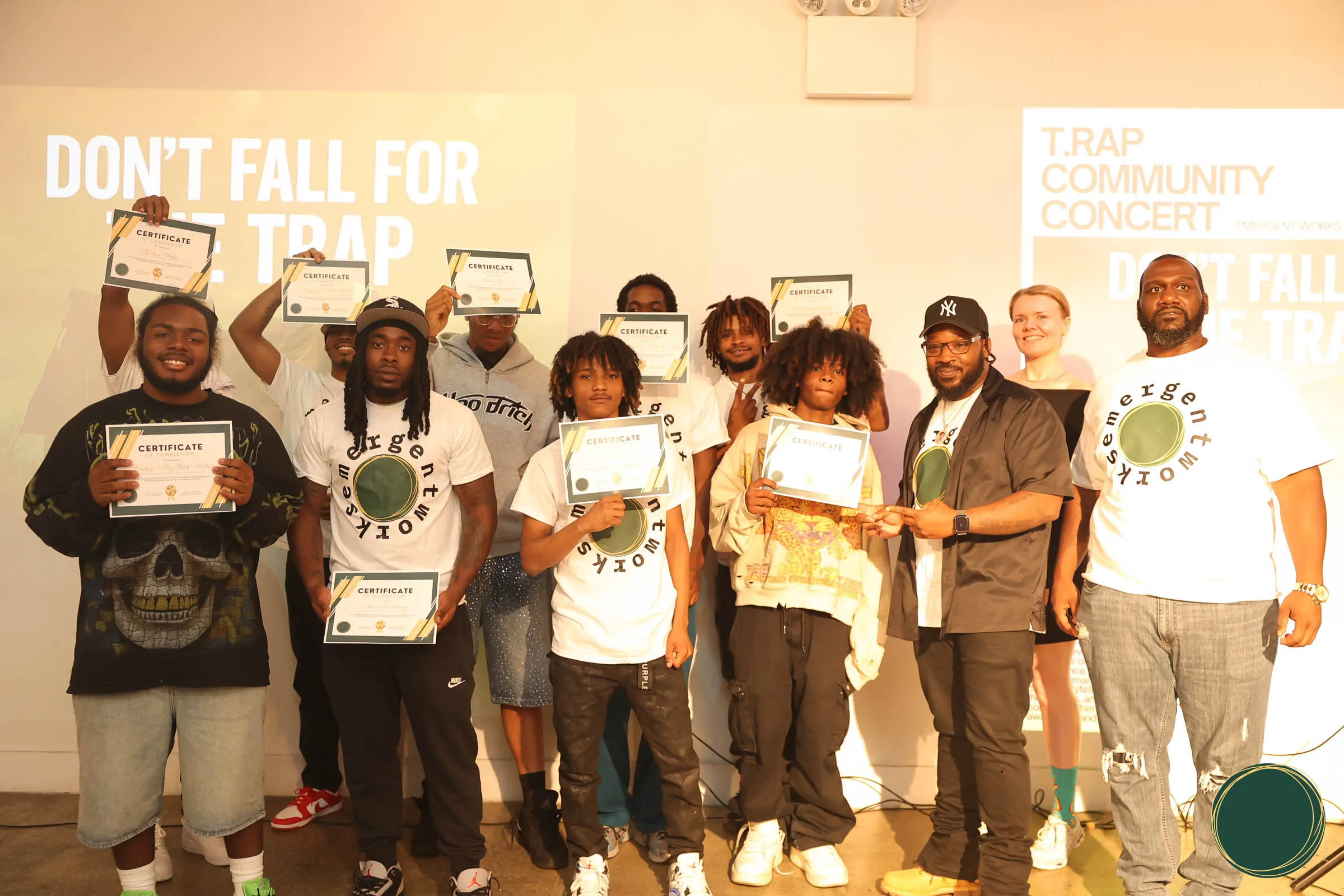 Emergent Works team and community at the library